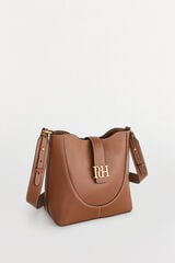 Pedro del Hierro leather bucket crossbody Brown