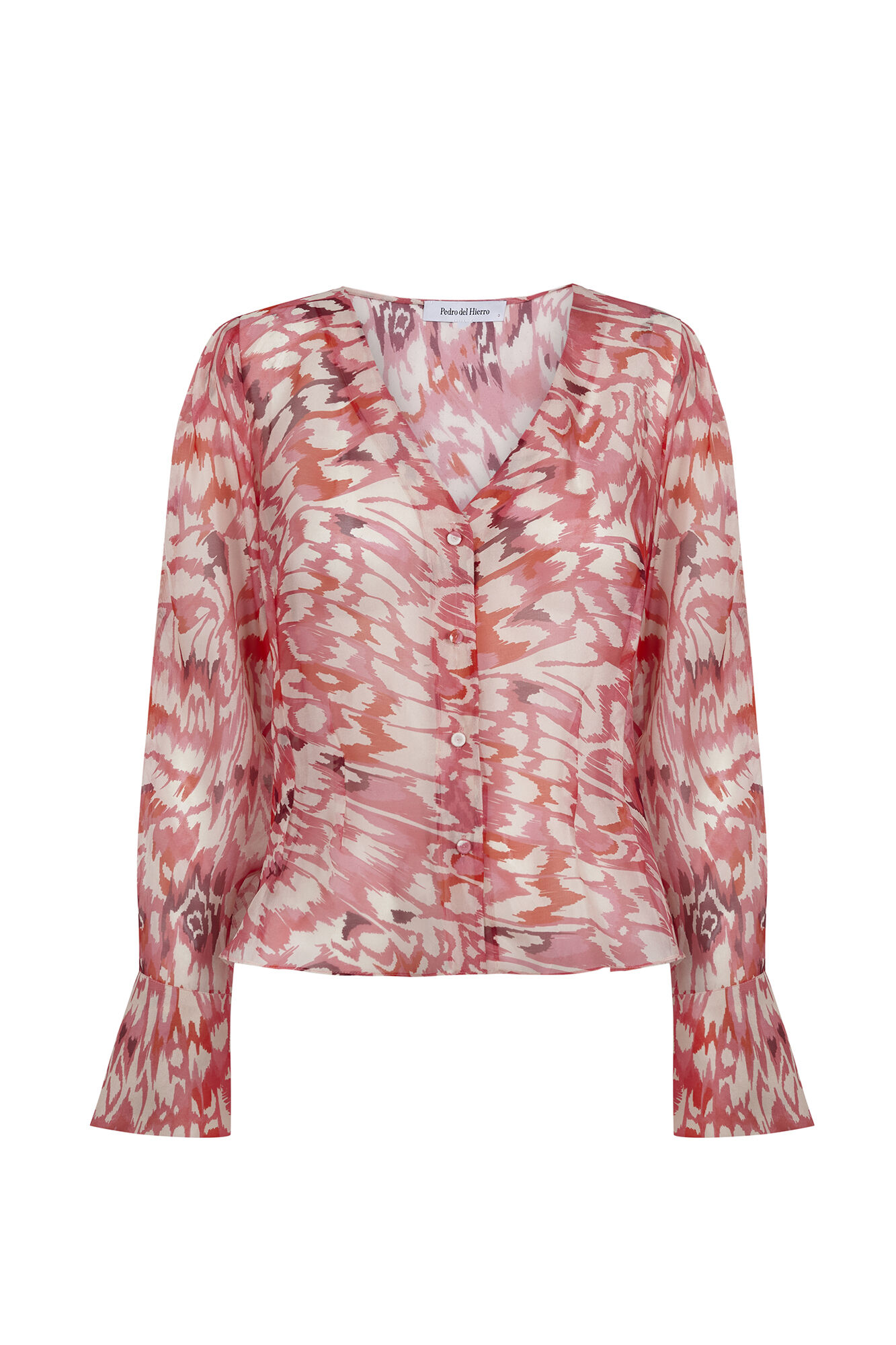 Pedro del Hierro Silk printed blouse Red