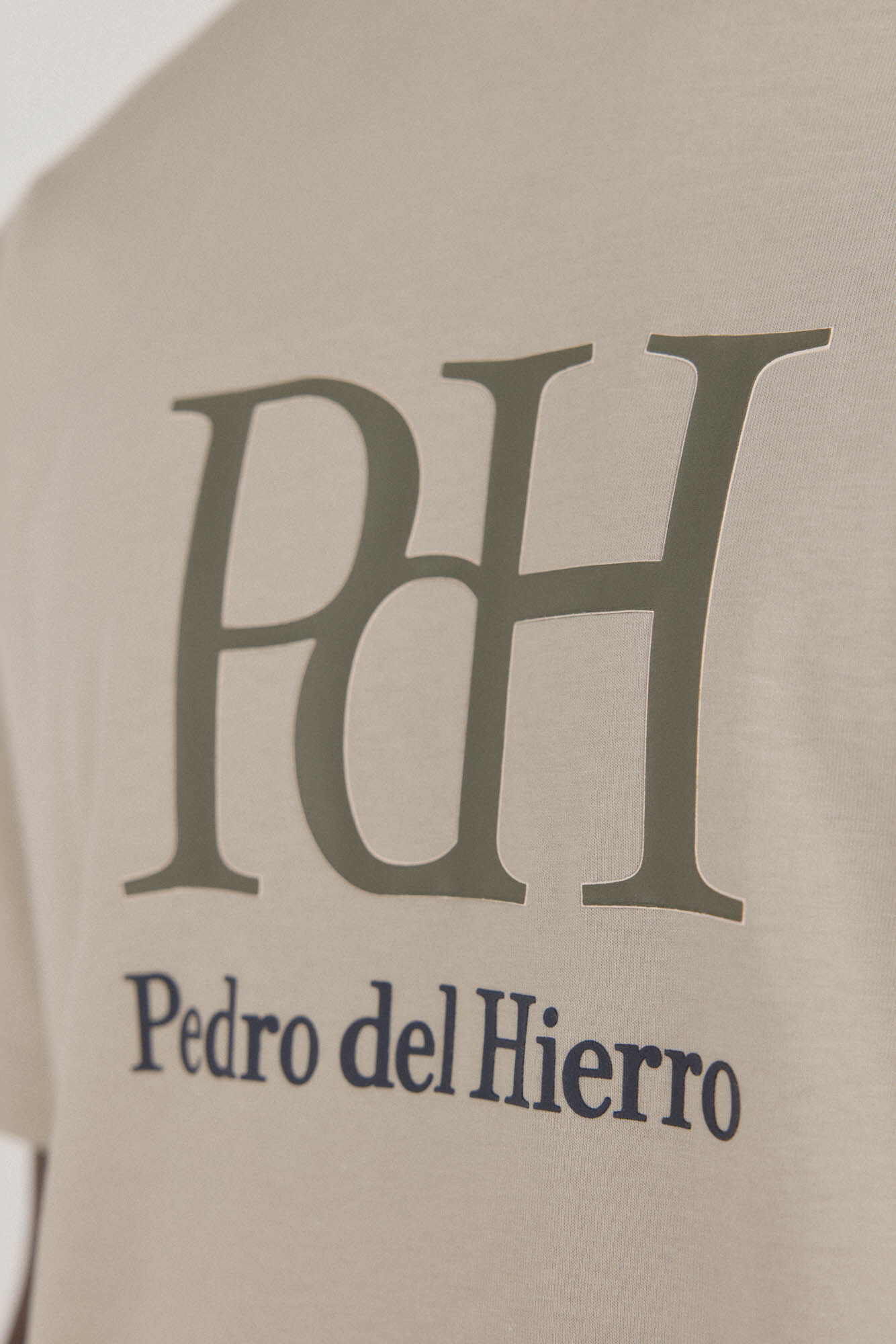 Pedro del Hierro Logo T-shirt Beige
