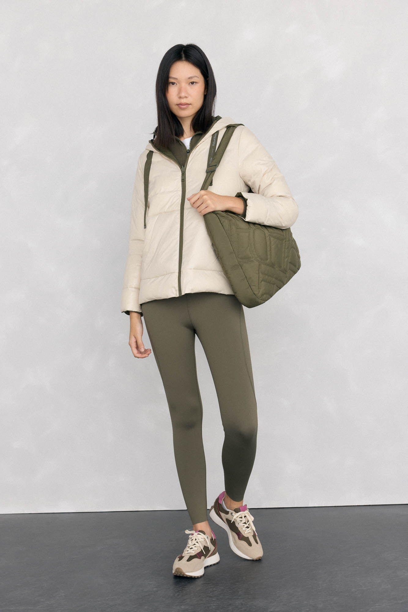 Pedro del Hierro Reversible hooded parka Green