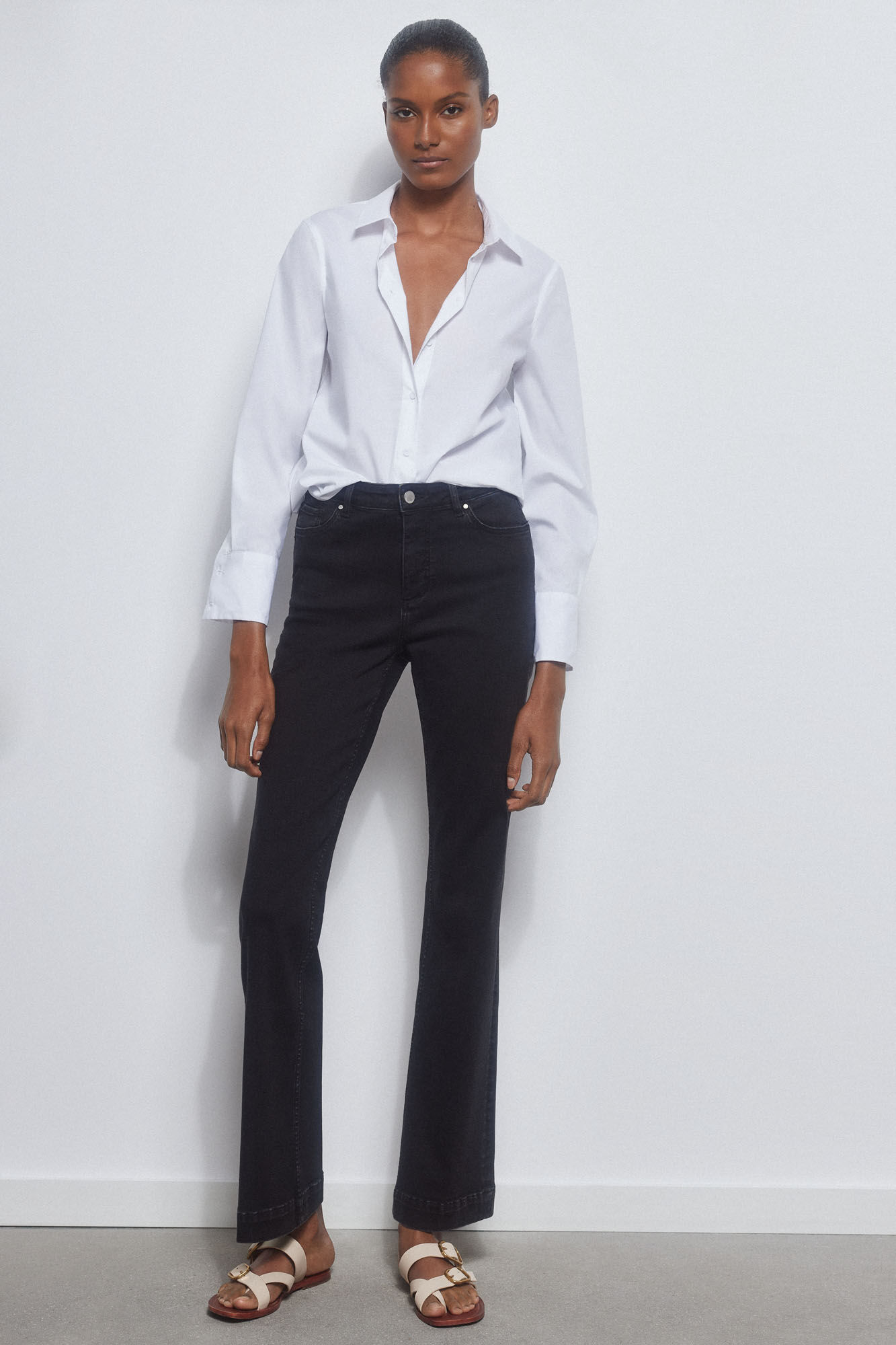 Pedro del Hierro Jeans push up flare lycra&trade; t400&trade; Cizento