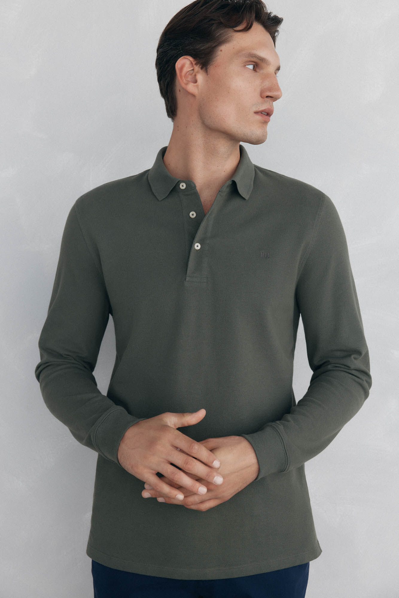 Pedro del Hierro Essential long-sleeved polo shirt