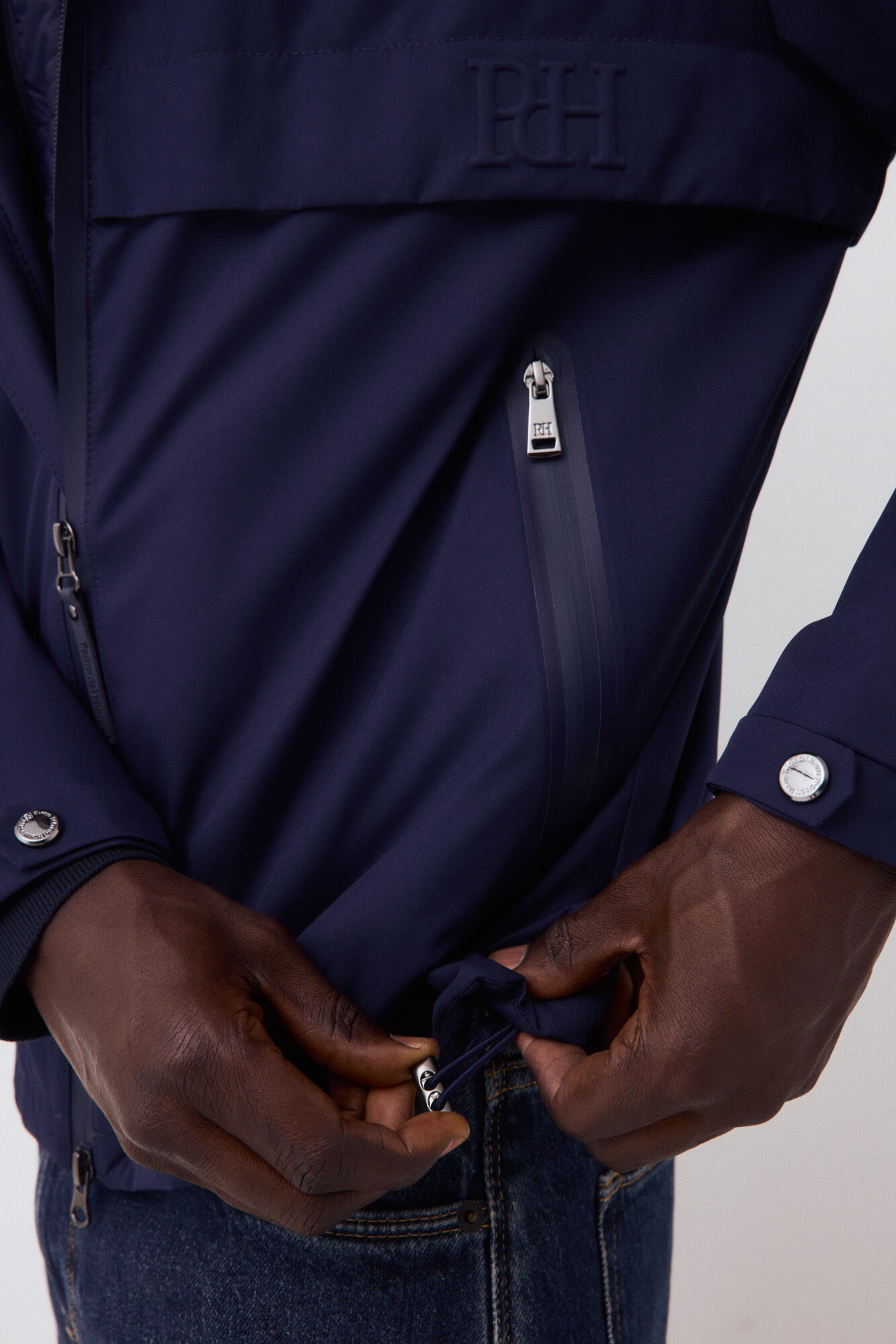 Pedro del Hierro Jacket with zip fastening lining Blue