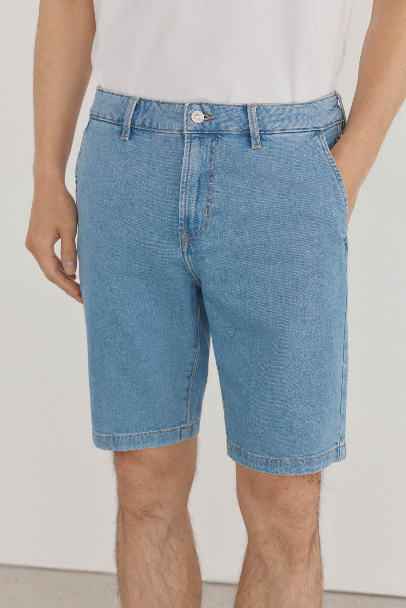 Pedro del Hierro Regular fit denim Bermuda shorts