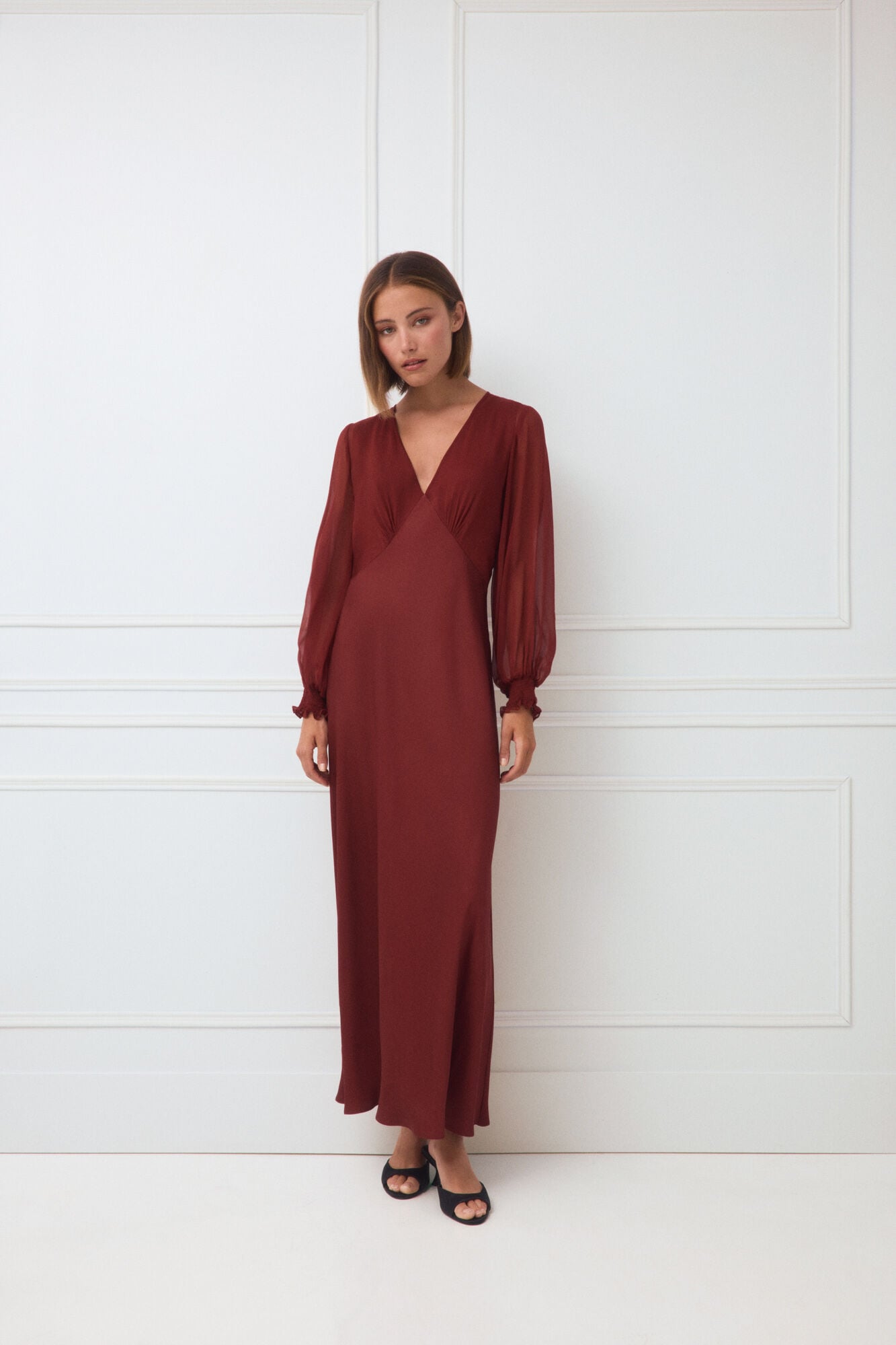 TFP by Tamara Falc&oacute; Combined midi long dress