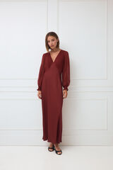 TFP by Tamara Falc&oacute; Combined midi long dress Burgundy