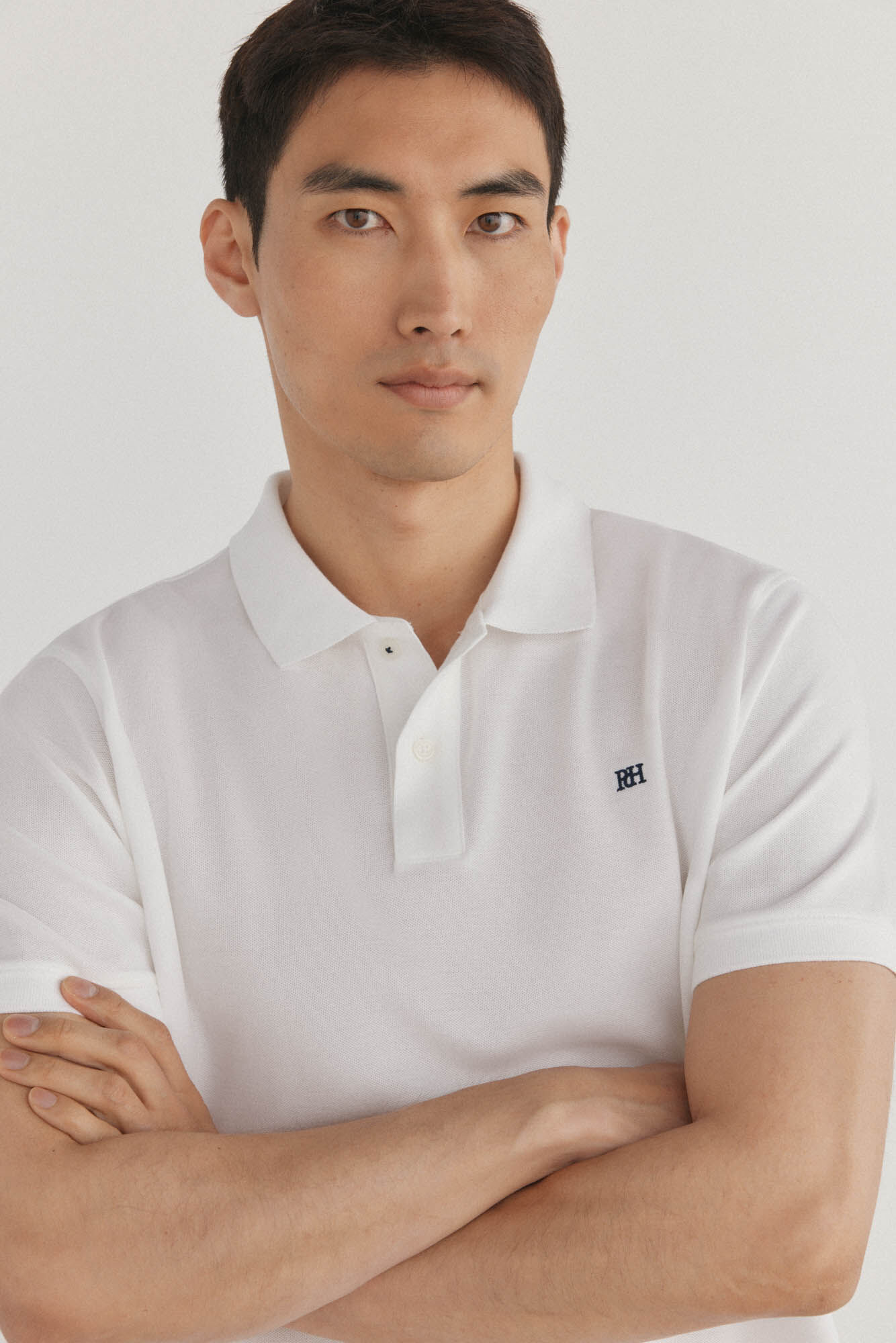 Pedro del Hierro Basic piqu&eacute; polo shirt Ecru