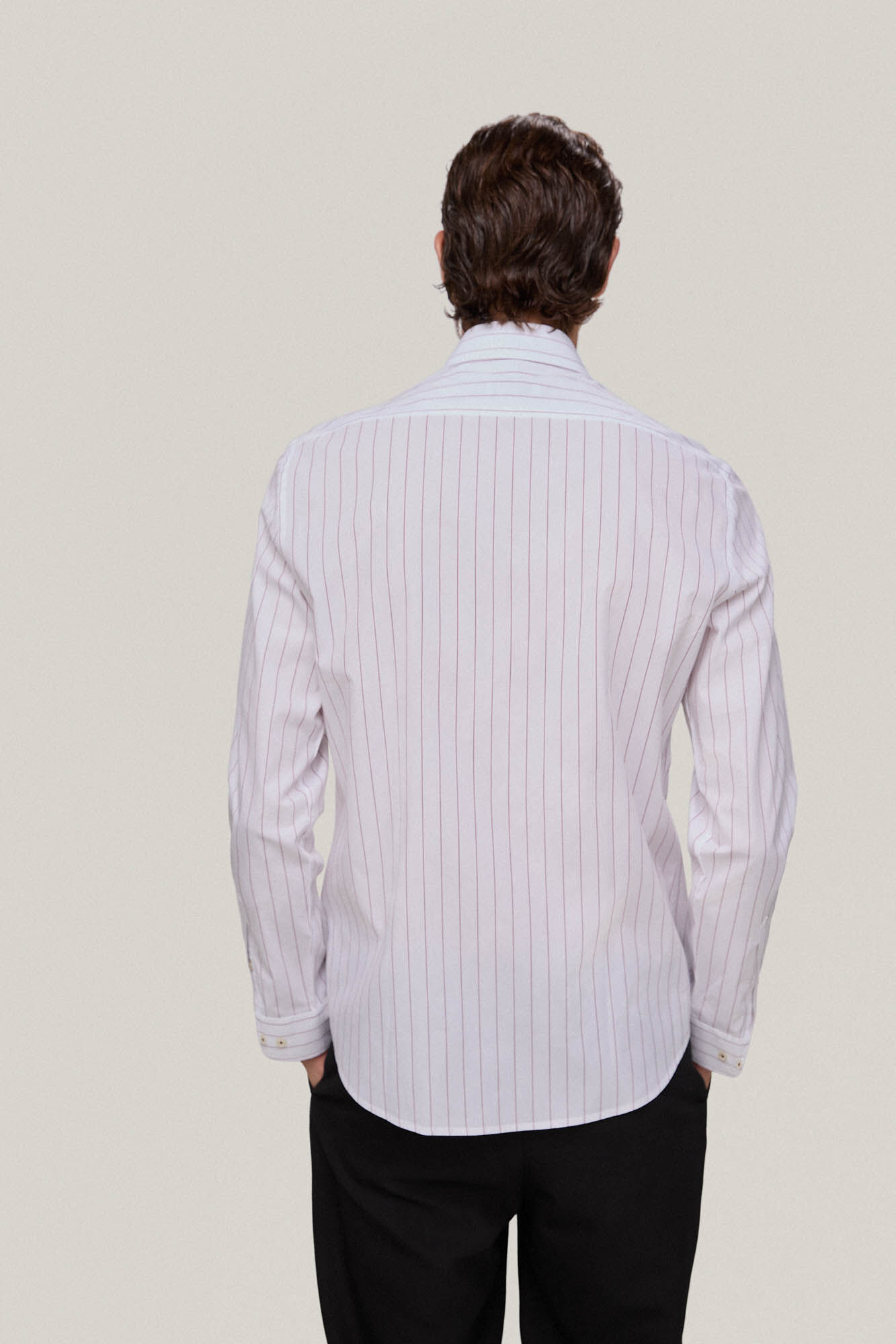 Pedro del Hierro Camisa rayas slim facil plancha libre de olores Purple