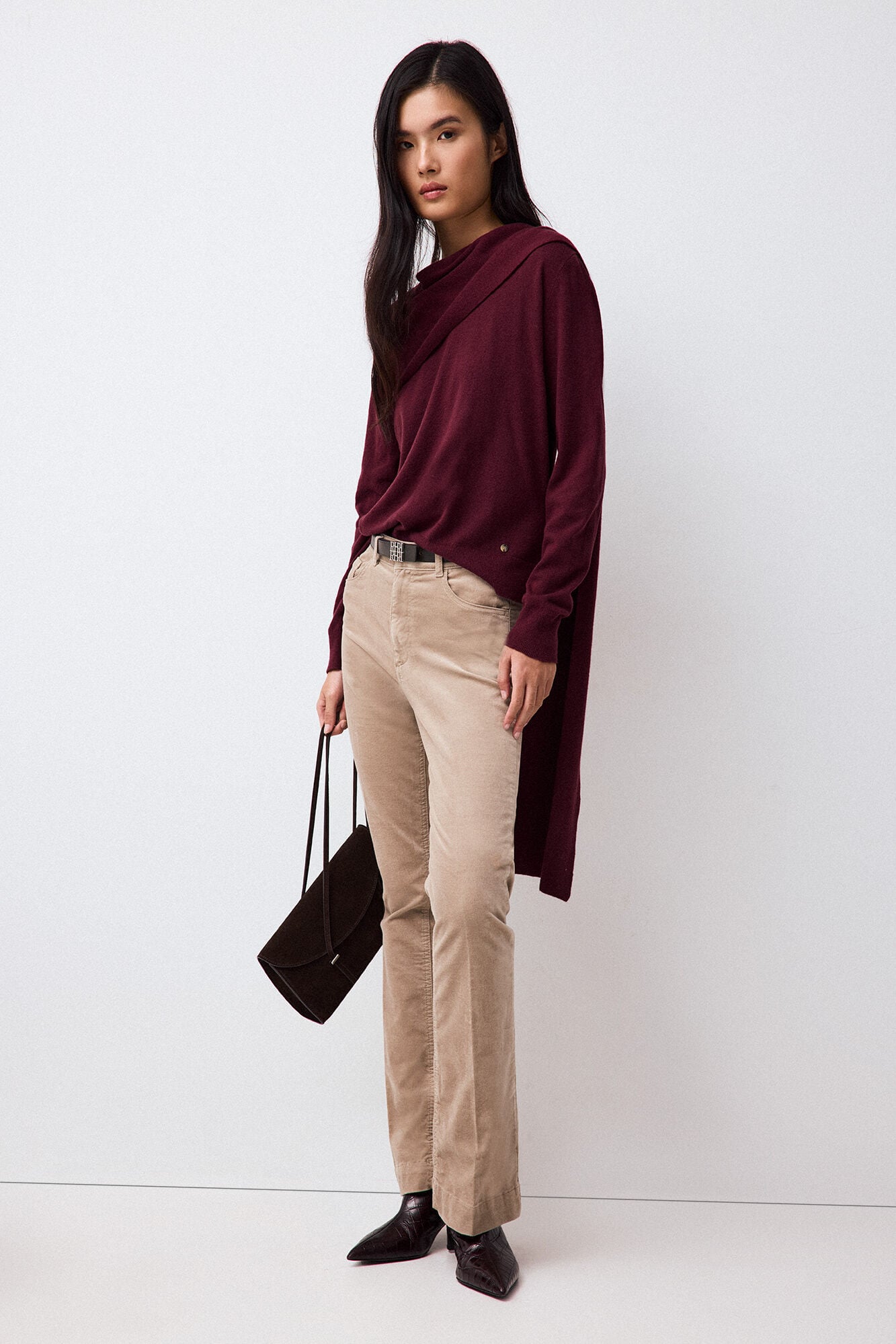 Pedro del Hierro Jumper with scarf Burgundy