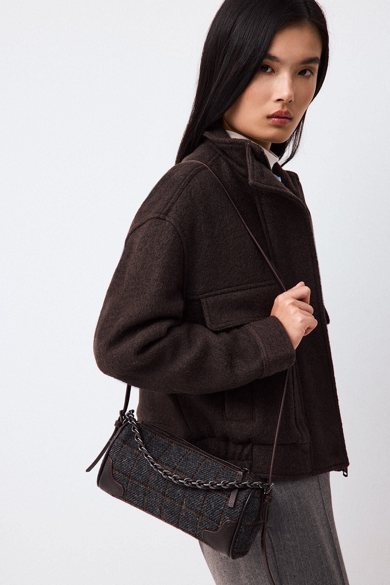 Pedro del Hierro Plaid mini handbag