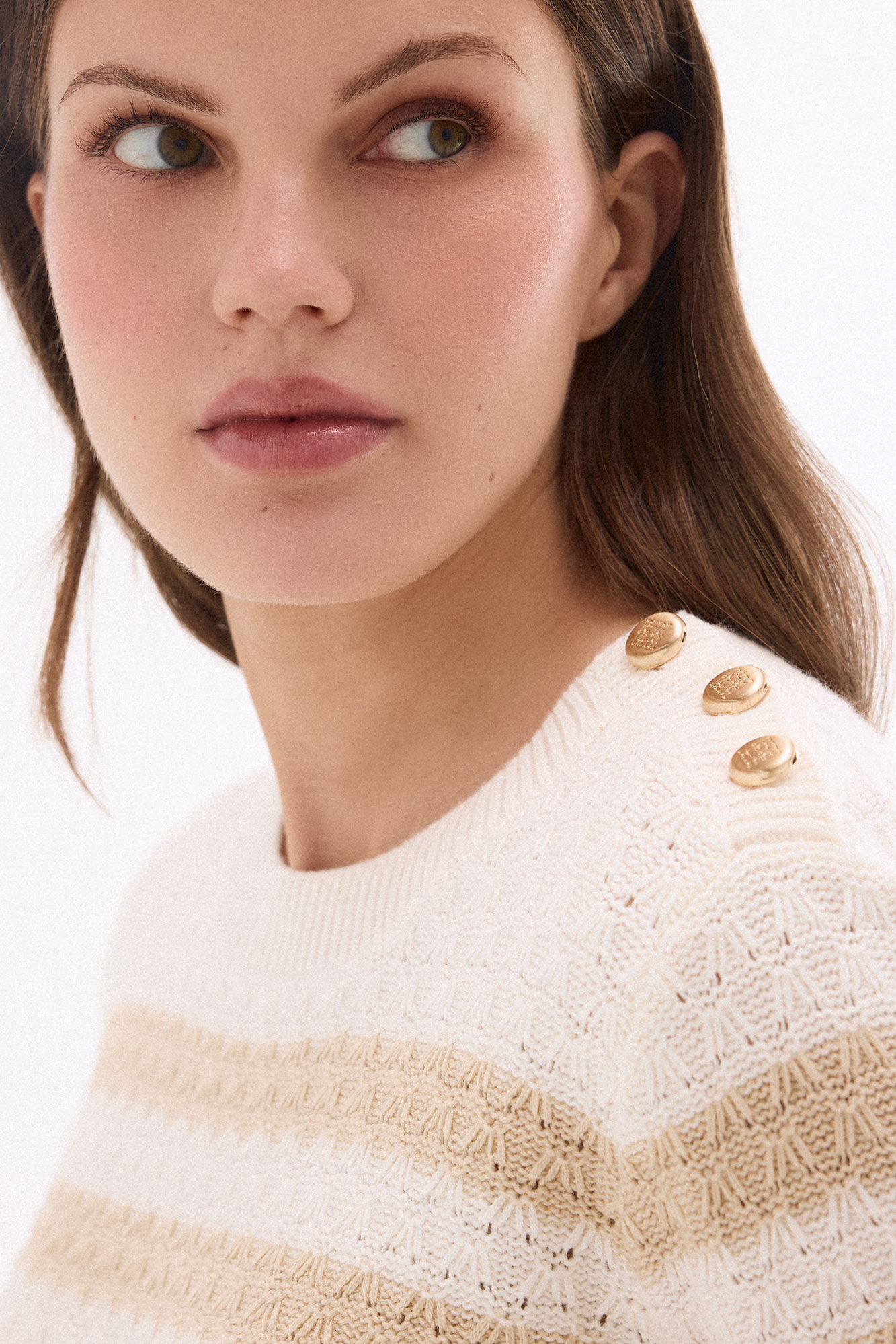 Pedro del Hierro Basic two-tone striped jumper