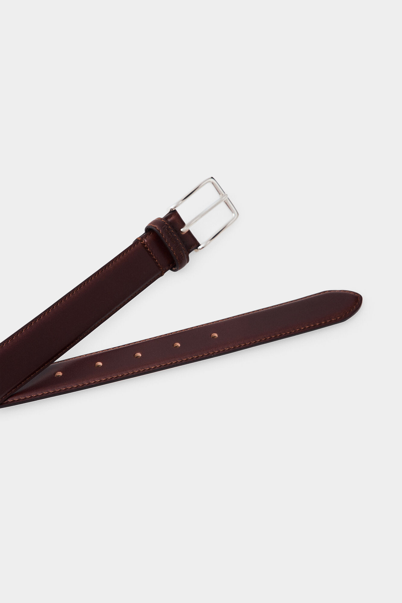Pedro del Hierro Leather dress belt Brown