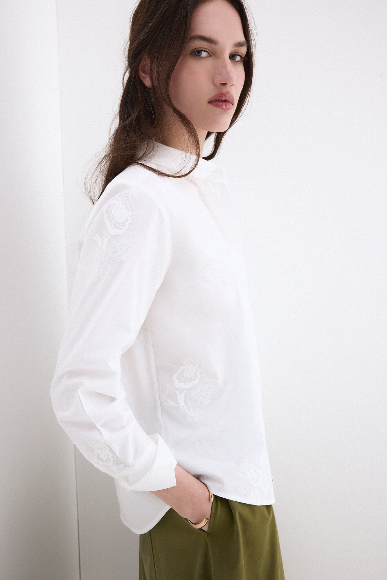 Pedro del Hierro Loose embroidered shirt