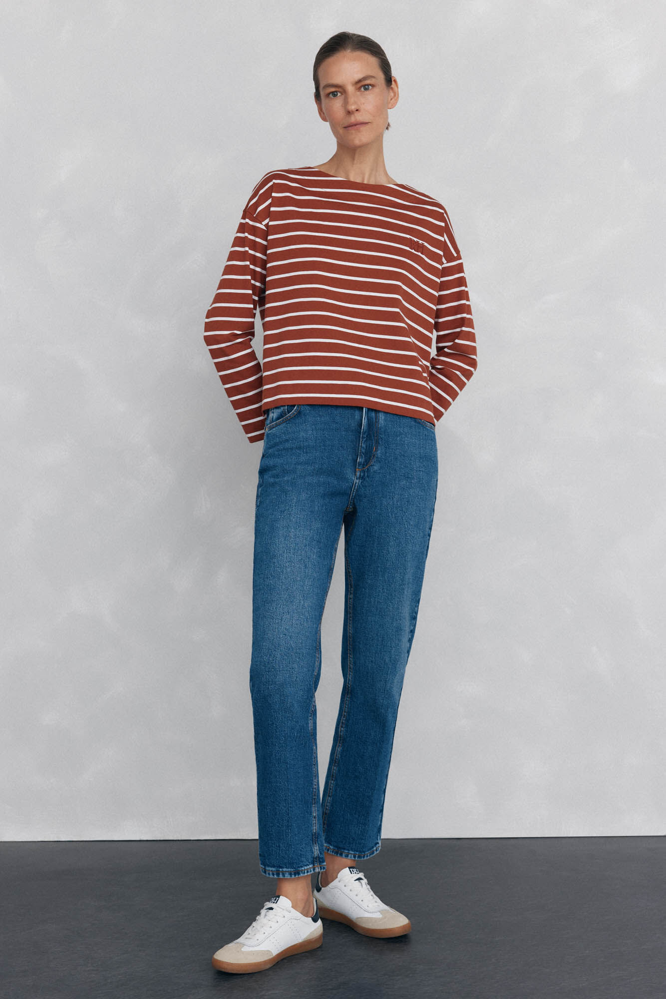 Pedro del Hierro Spanish cotton sailor t-shirt Red