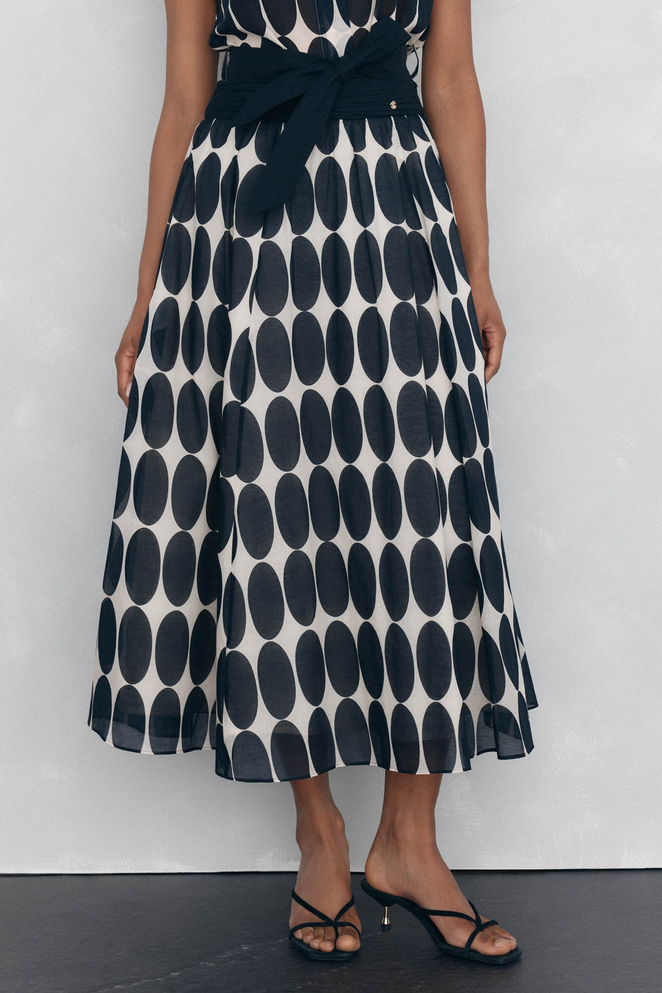 Pedro del Hierro Saia larga estampada Marfim