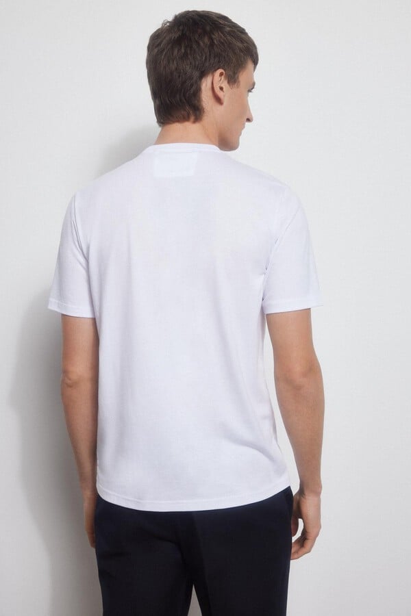 Pedro del Hierro Camiseta algodón pima Blanco