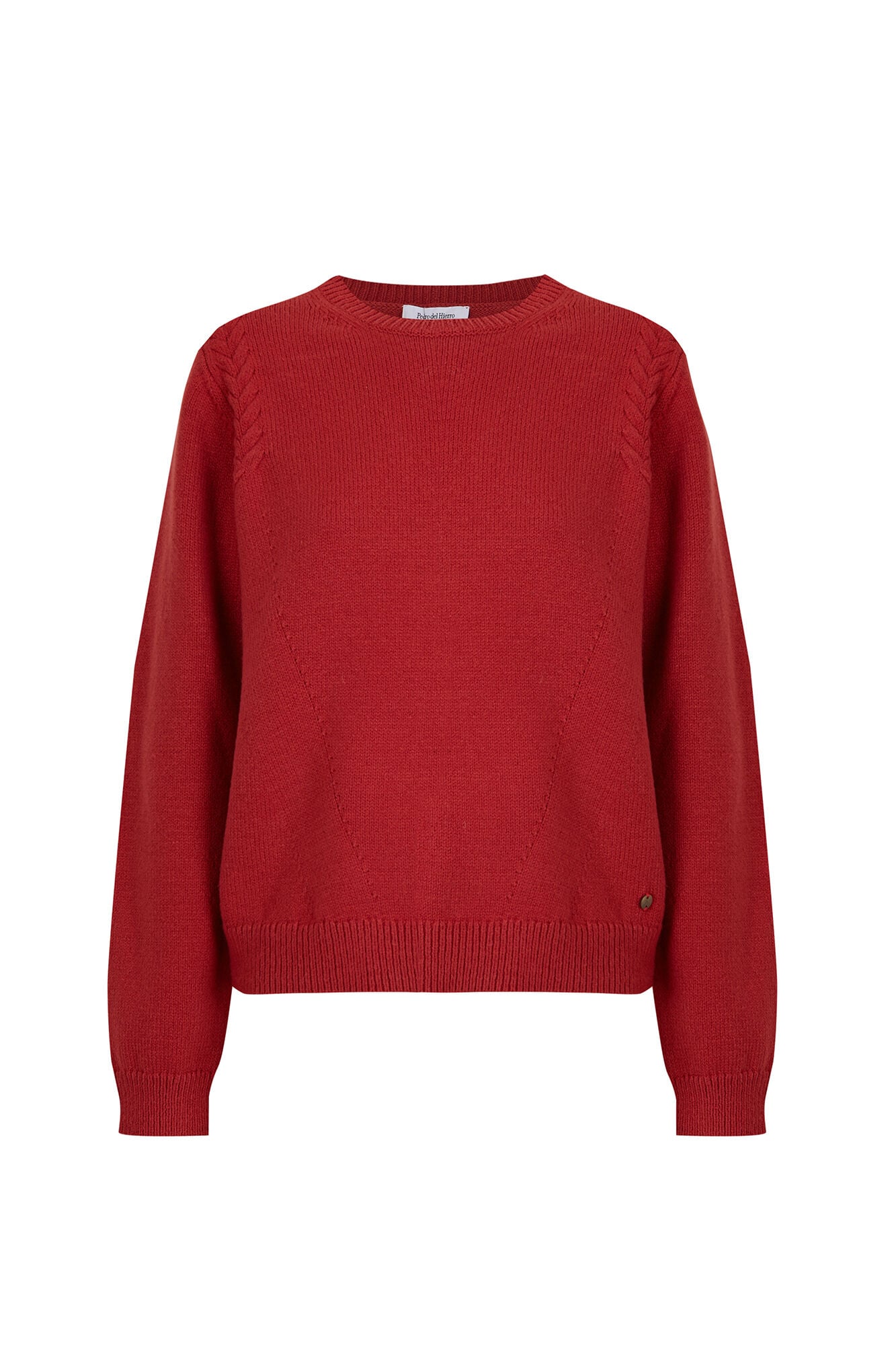 Pedro del Hierro Cross-knit detail jumper Red