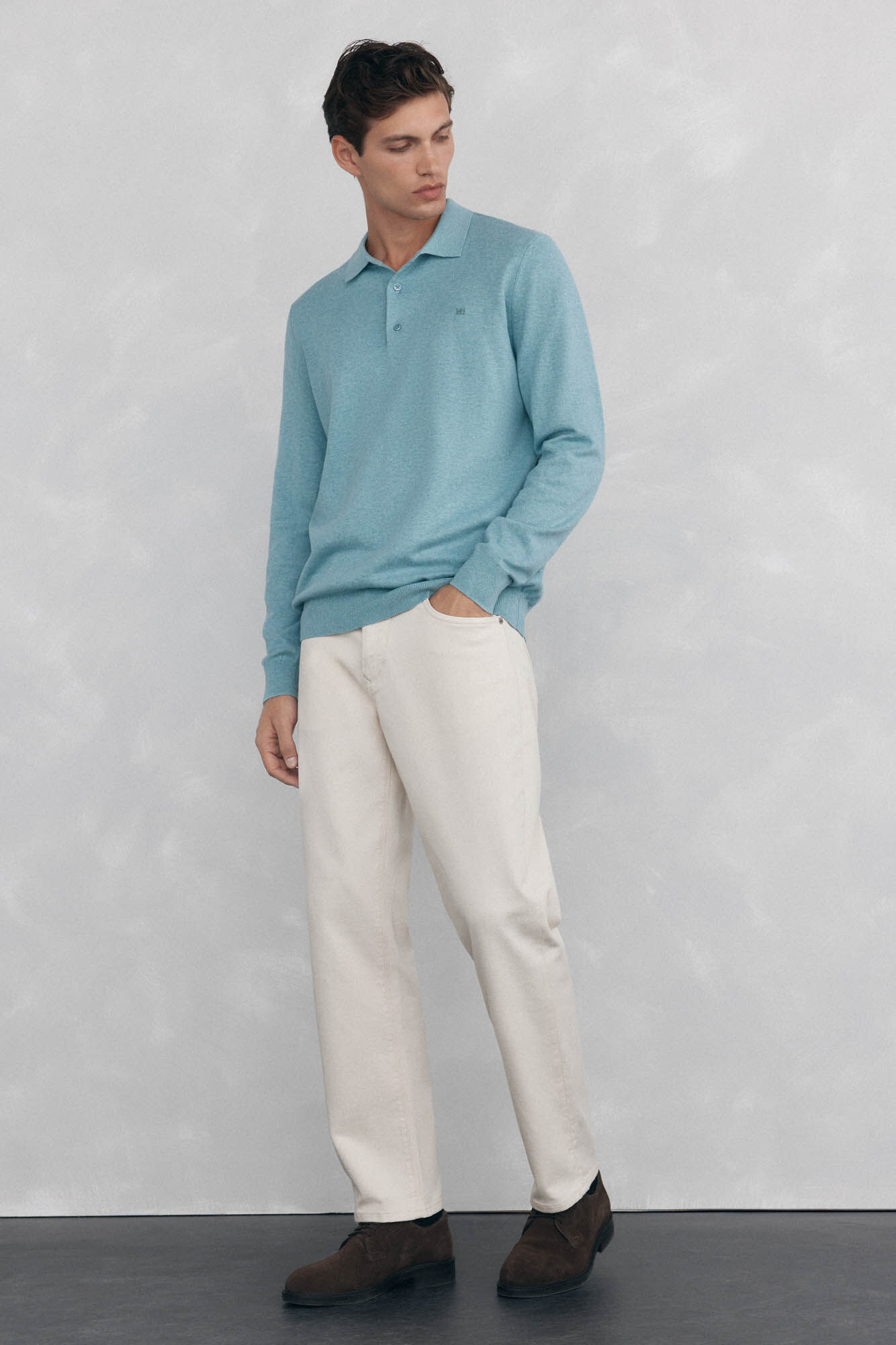 Pedro del Hierro Polo-neck jumper Blue