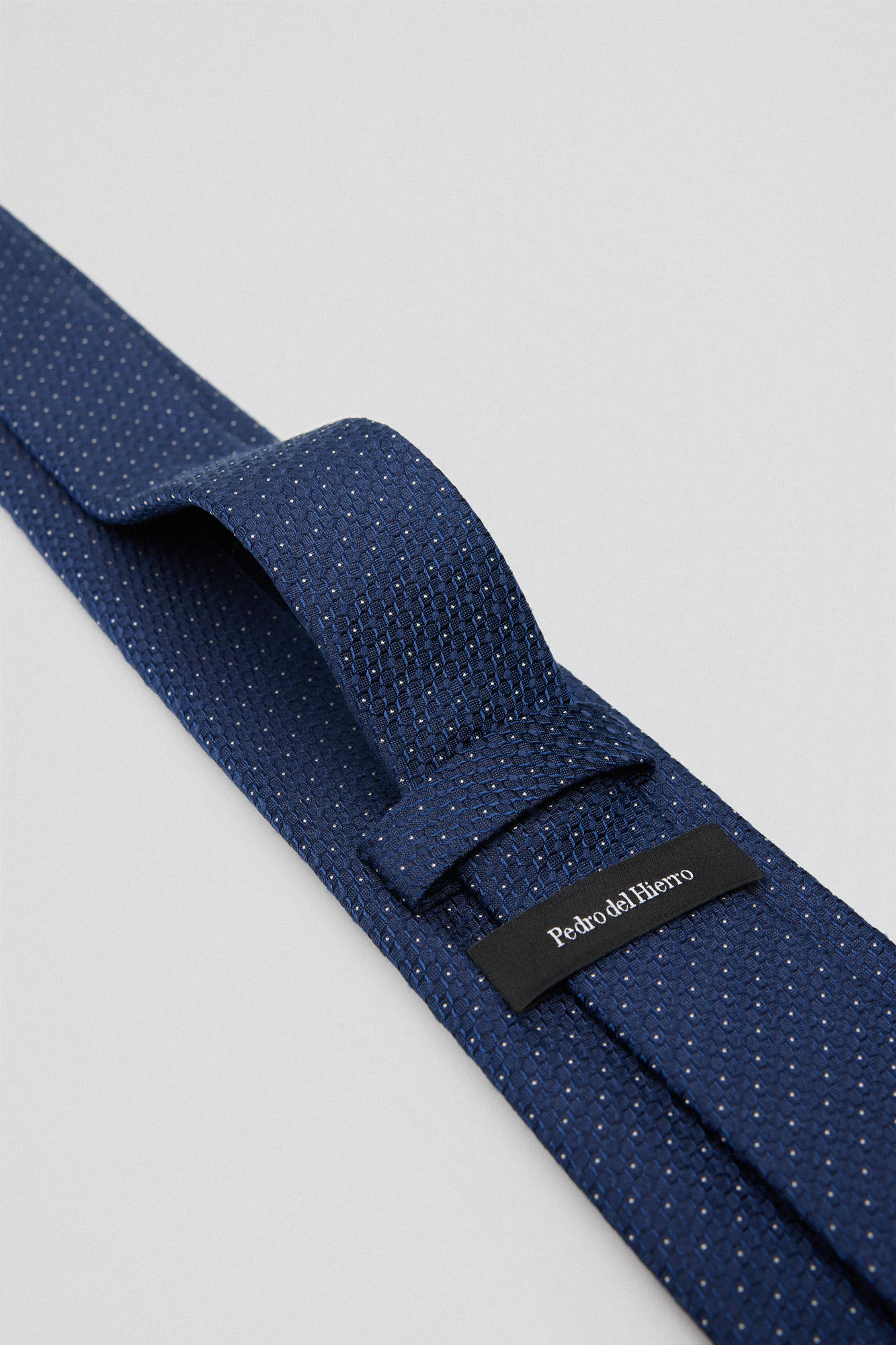 Pedro del Hierro Natural silk tie Blue
