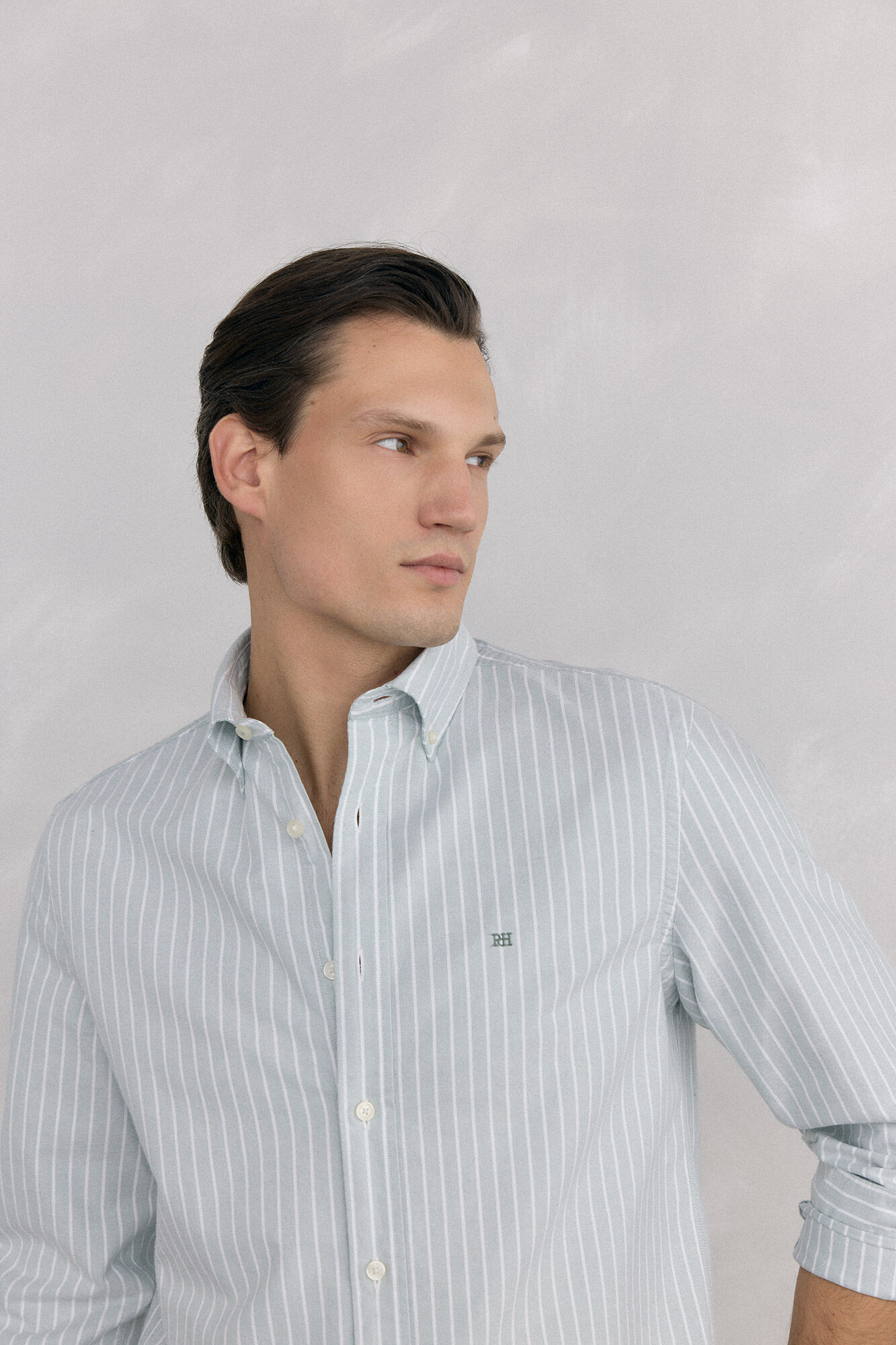 Pedro del Hierro Camisa ic&oacute;nica oxford &agrave;s riscas