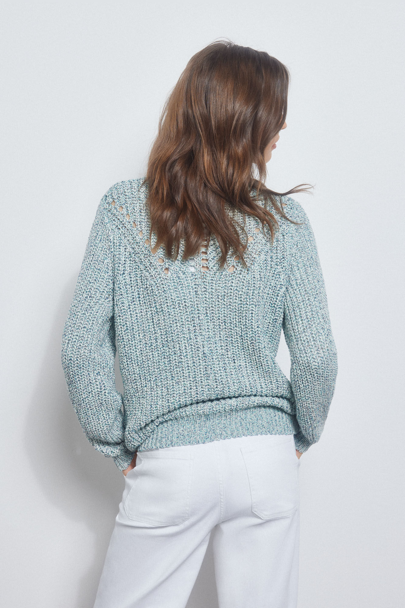 Pedro del Hierro Jersey cinta bicolor Verde