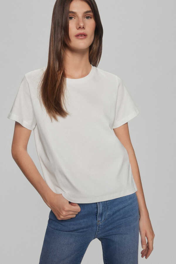 Pedro del Hierro Printed embroidered T-shirt Beige