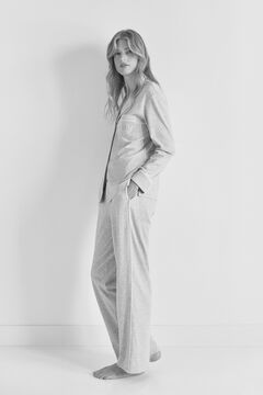 Pedro del Hierro Pijama algodón vivos contrastre Grey
