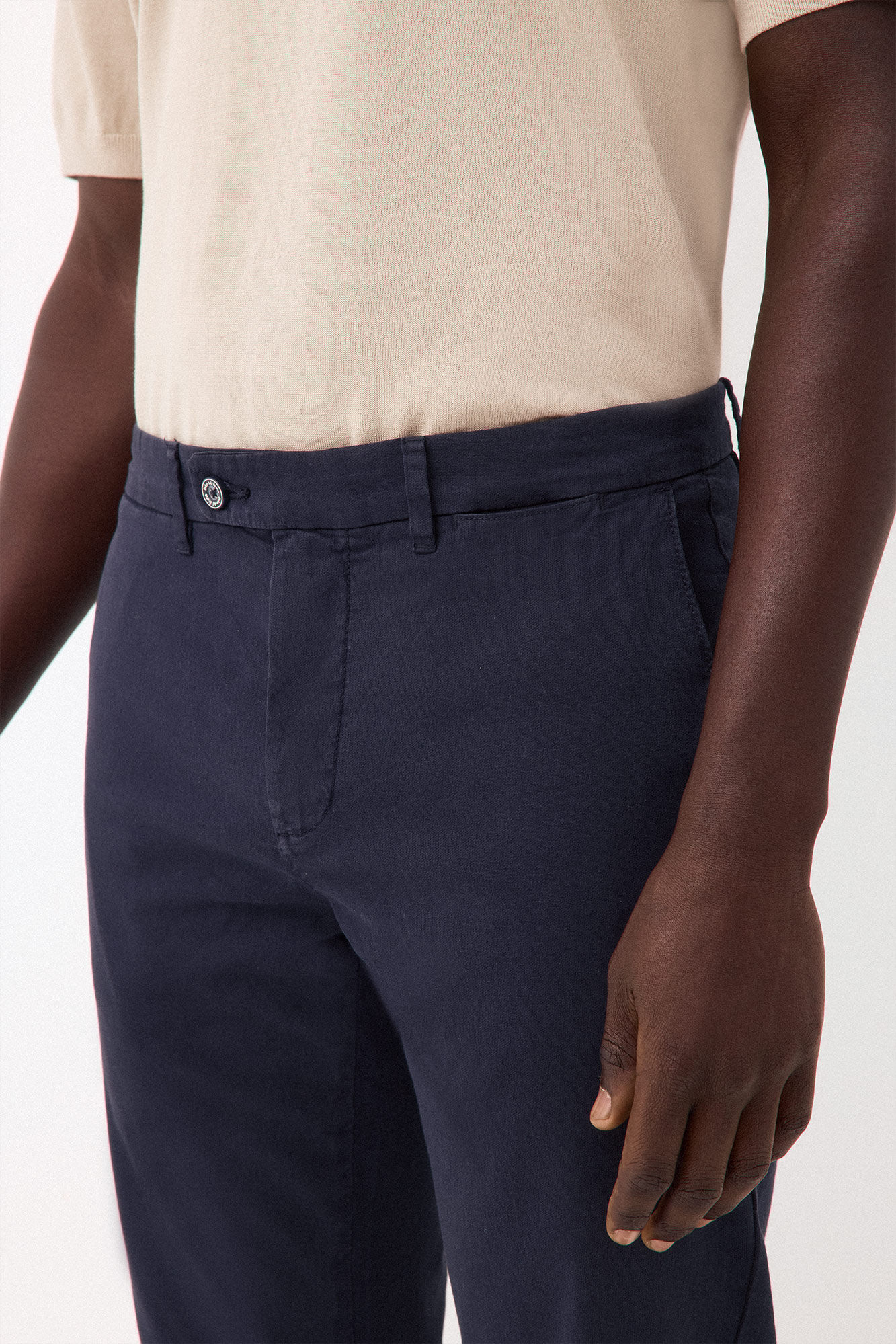 Pedro del Hierro Lightweight structure slim chinos Blue