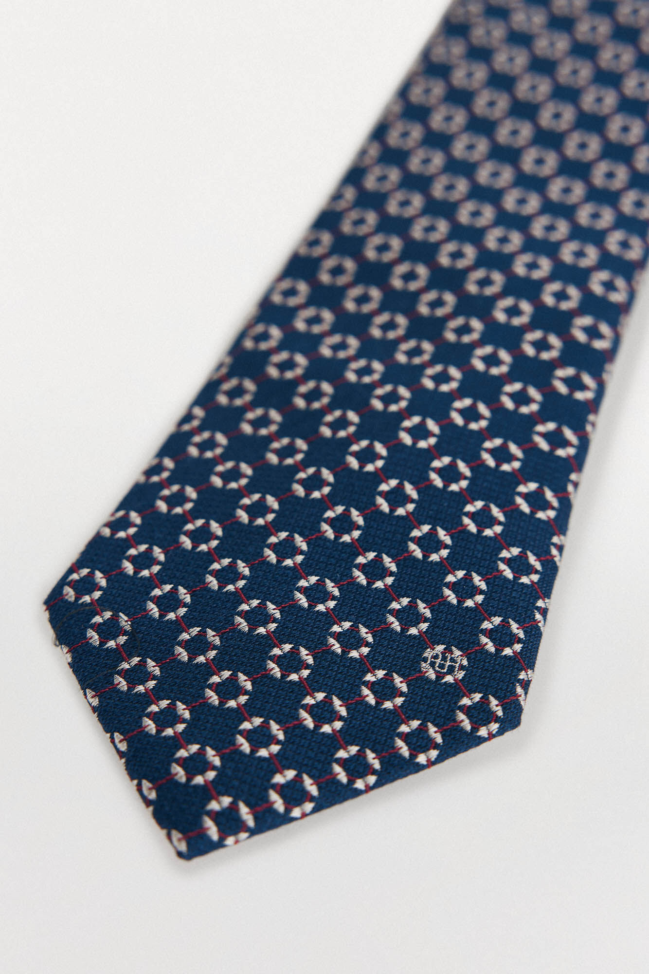 Pedro del Hierro Gravata seda natural Azul