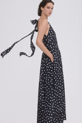 Pedro del Hierro Polka-dots halterneck dress Blue