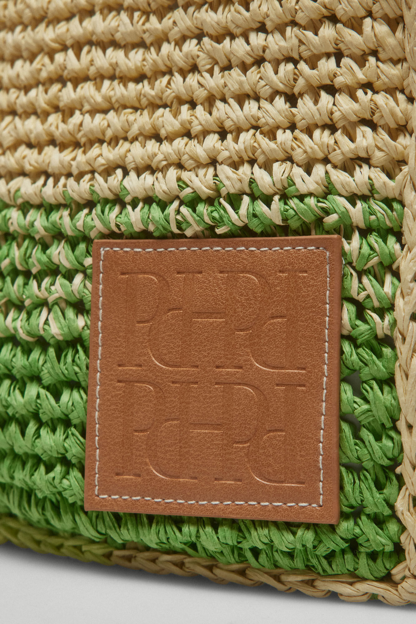 Pedro del Hierro Mini raffia tote bag Yellow