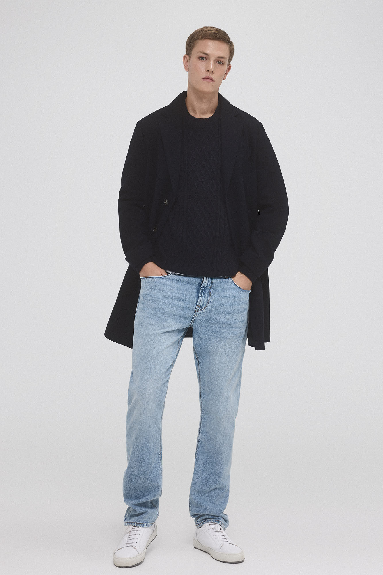 Pedro del Hierro Coat with removable lining Blue