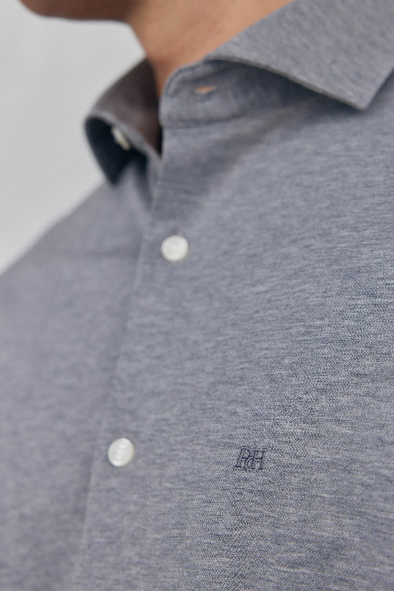 Pedro del Hierro jersey-knit knit shirt Grey