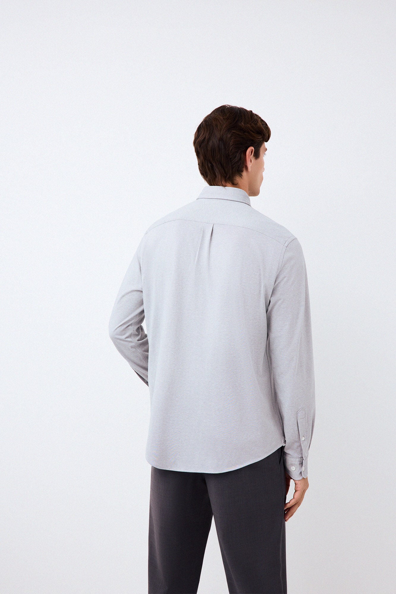 Pedro del Hierro Plain jersey-knit shirt Grey