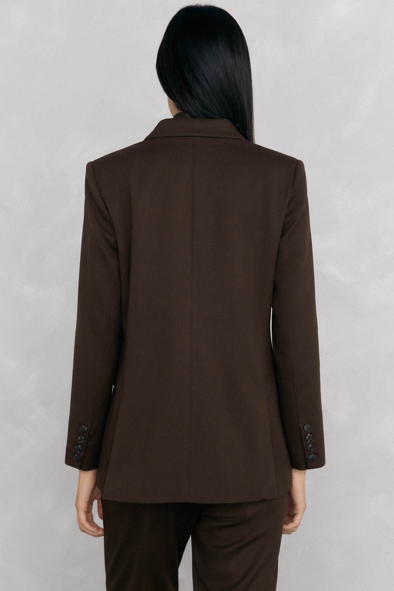 Pedro del Hierro Blazer trespassado chocolate Marrom