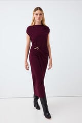 Pedro del Hierro Gold fitted dress Burgundy