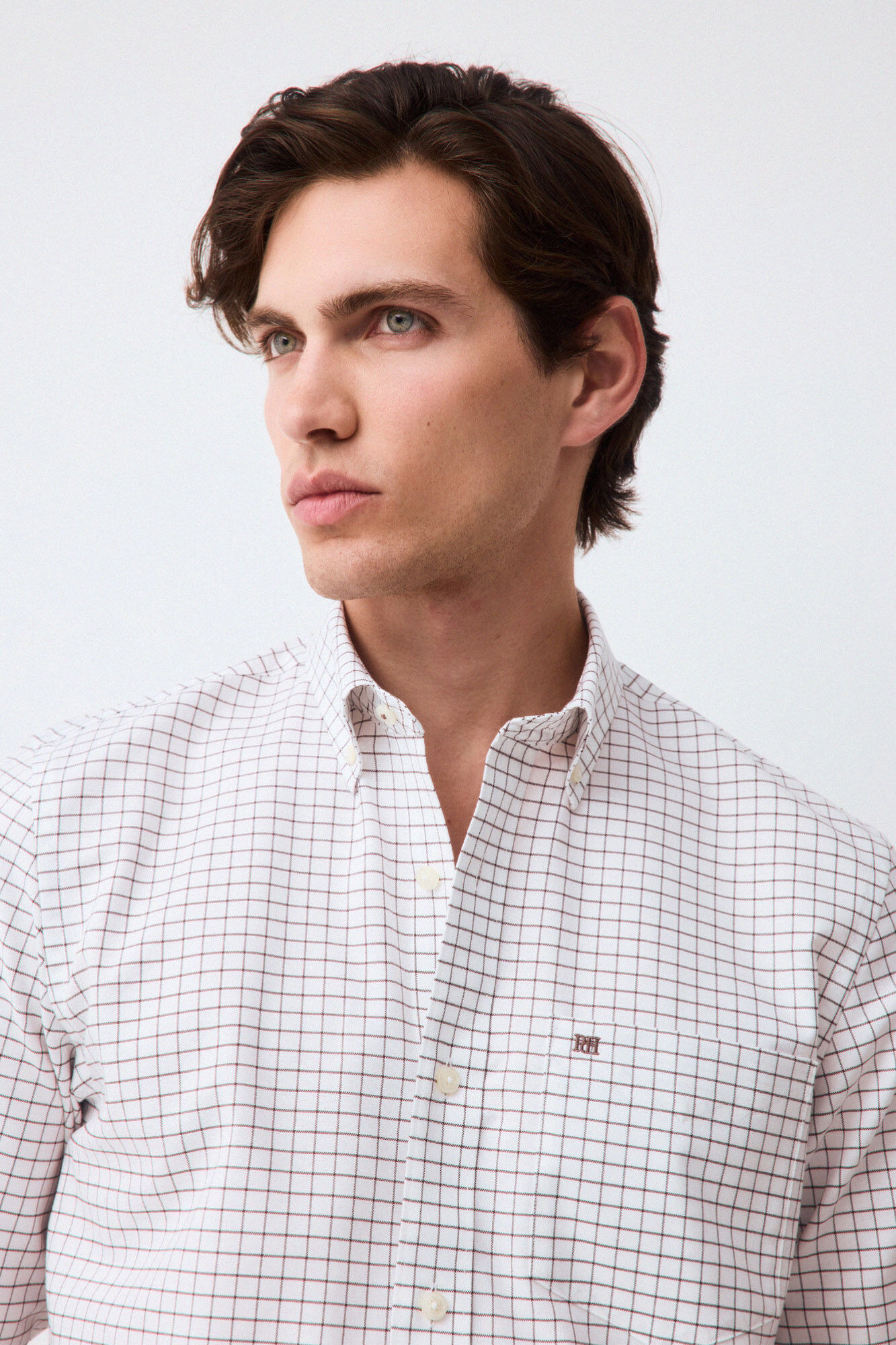 Pedro del Hierro Plaid shirt Brown