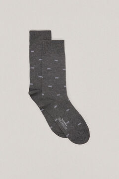 Pedro del Hierro Polka dot logo socks Grey