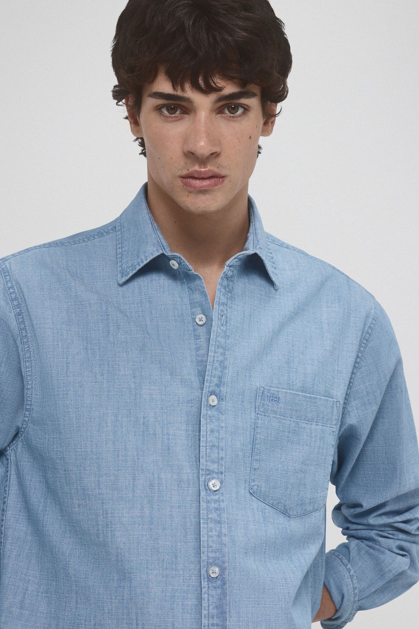 Pedro del Hierro Camisa vaquera indigo Azul
