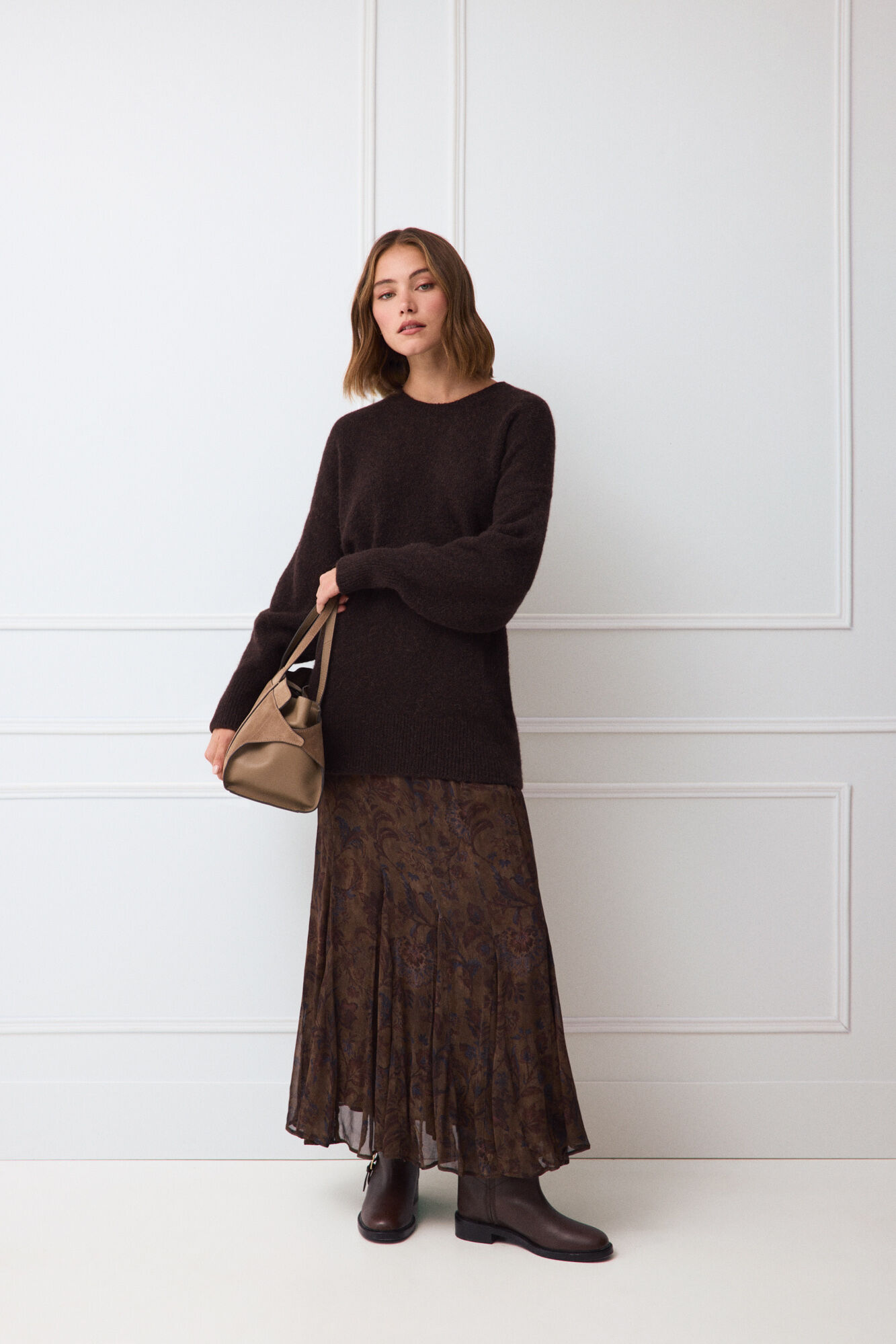TFP by Tamara Falc&oacute; Fluid midi skirt