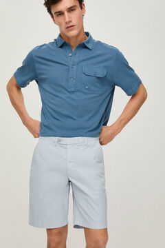 Pedro del Hierro Pima cotton Bermuda shorts Blue