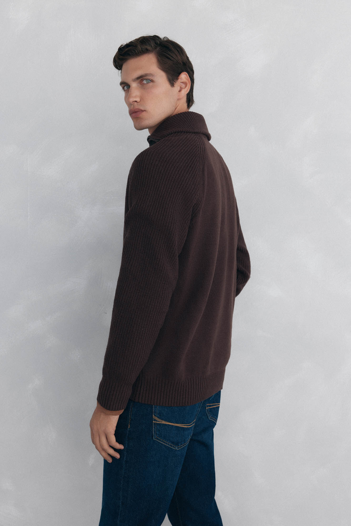 Pedro del Hierro Vespa neck sweater Brown
