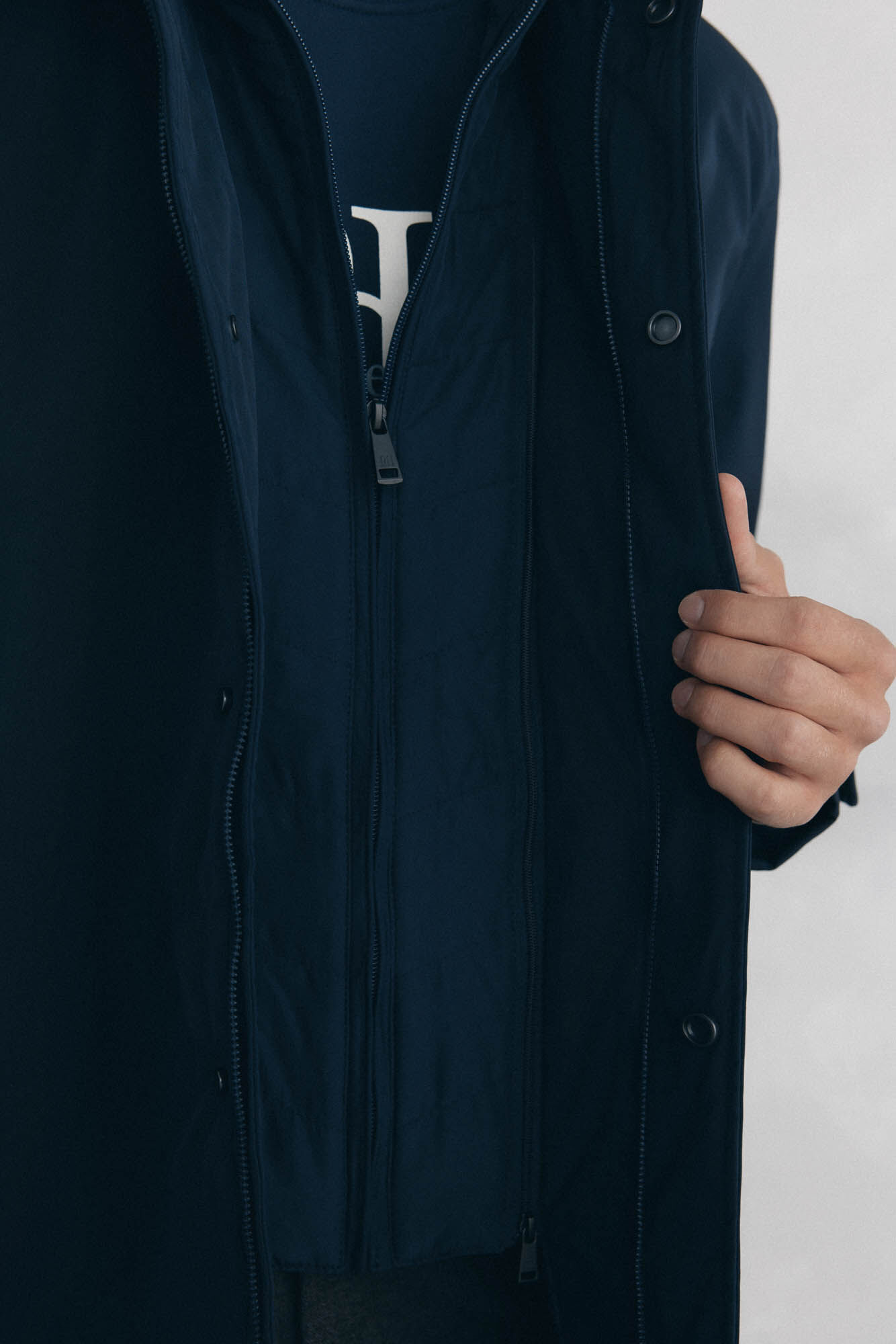 Pedro del Hierro removable lining coat Blue