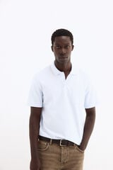 Pedro del Hierro Textured polo shirt Blue