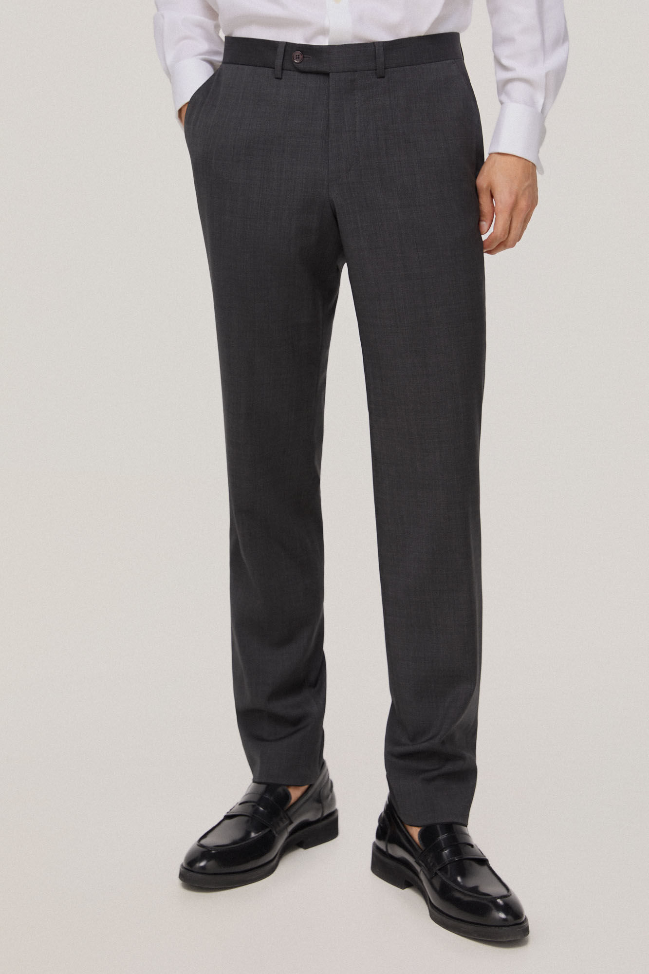 Pedro del Hierro Pantal&oacute;n traje gris en slim fit Gris