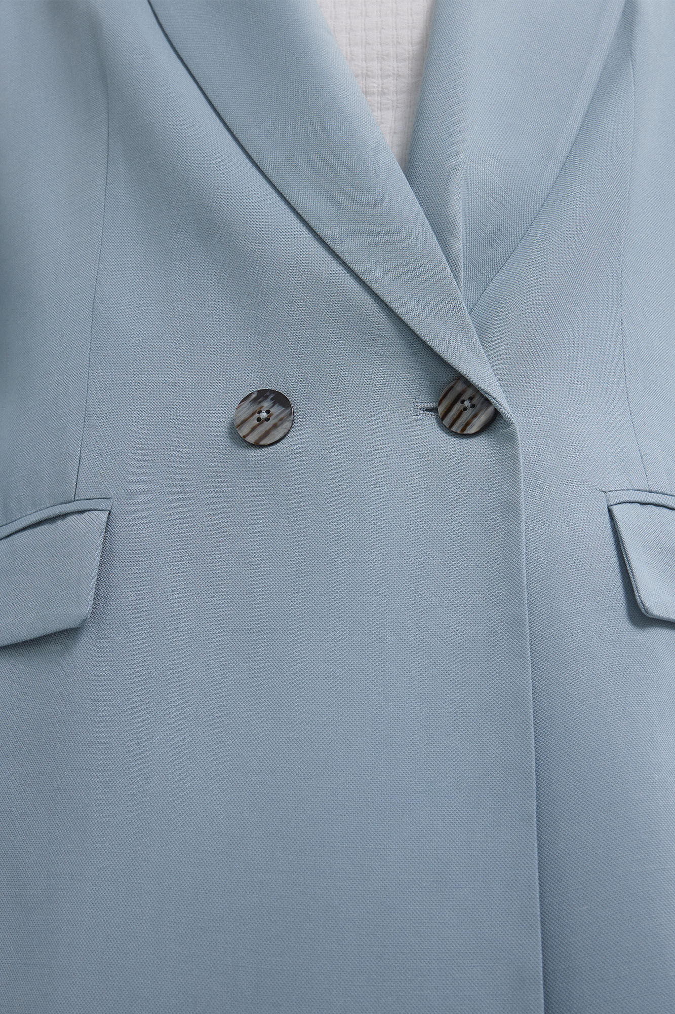 Pedro del Hierro Double-breasted suit blazer Blue