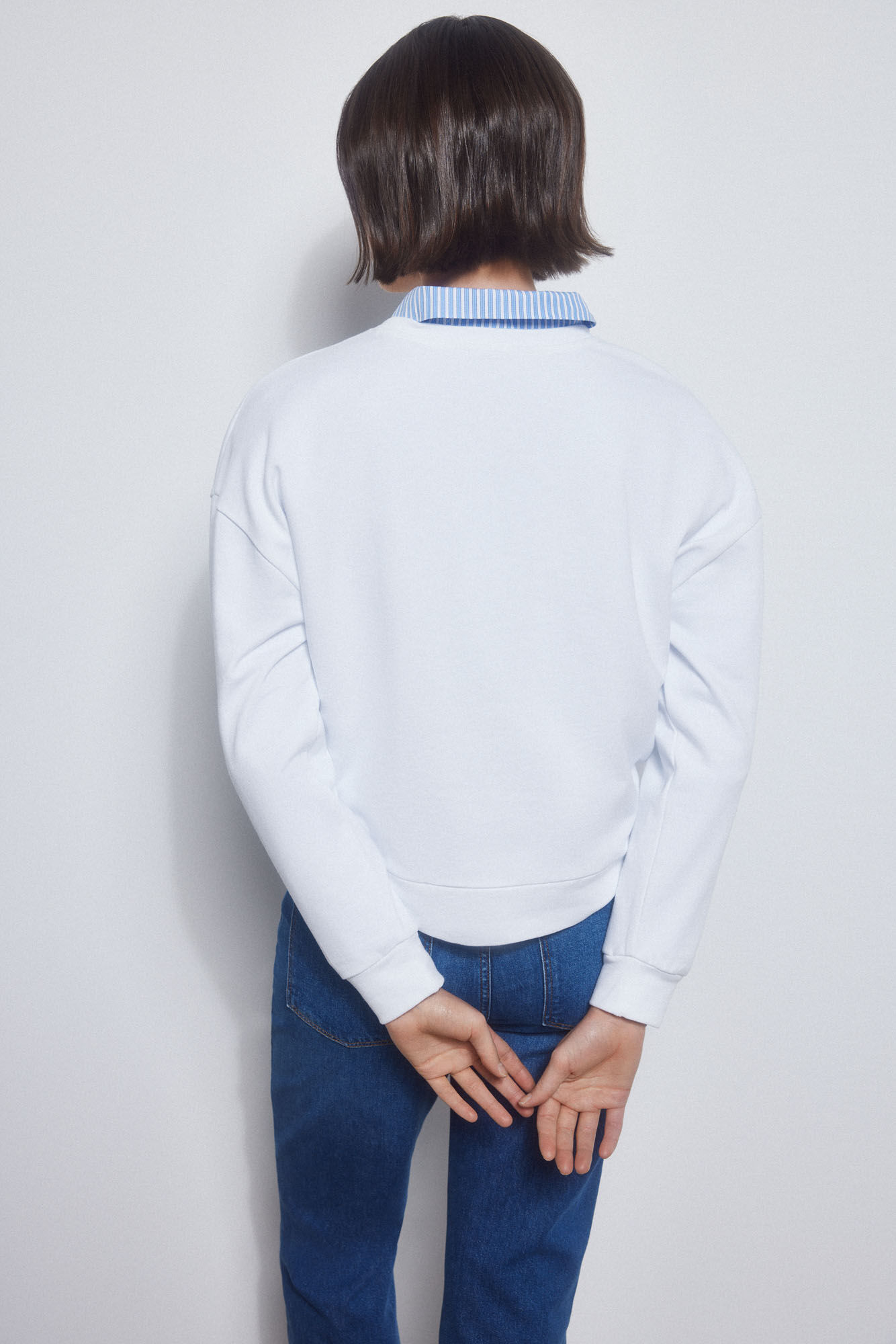 Pedro del Hierro Sudadera lisa logo Beige