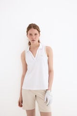 Pedro del Hierro Sleeveless polo shirt White