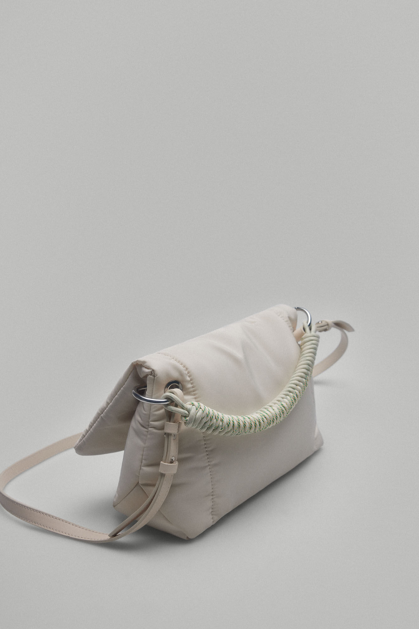 Pedro del Hierro Nylon crossbody bag Beige
