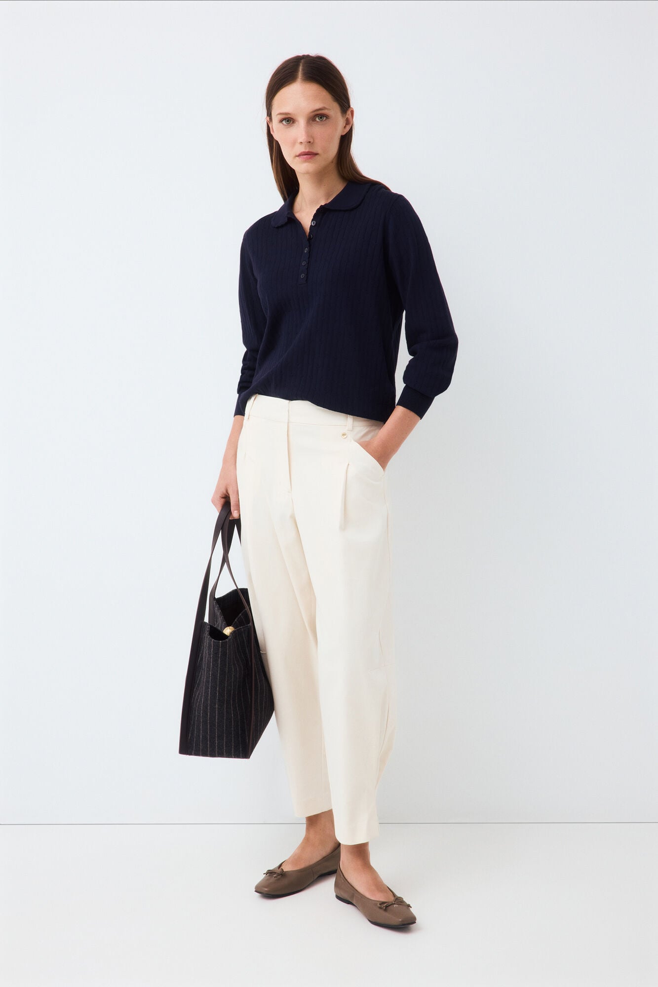 Pedro del Hierro Fantasy structure polo neck jumper Blue